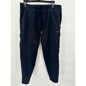 Mack Weldon Mens‎ Black Jogger Sweatpants Lounge Drawstring Side Zip Pocket